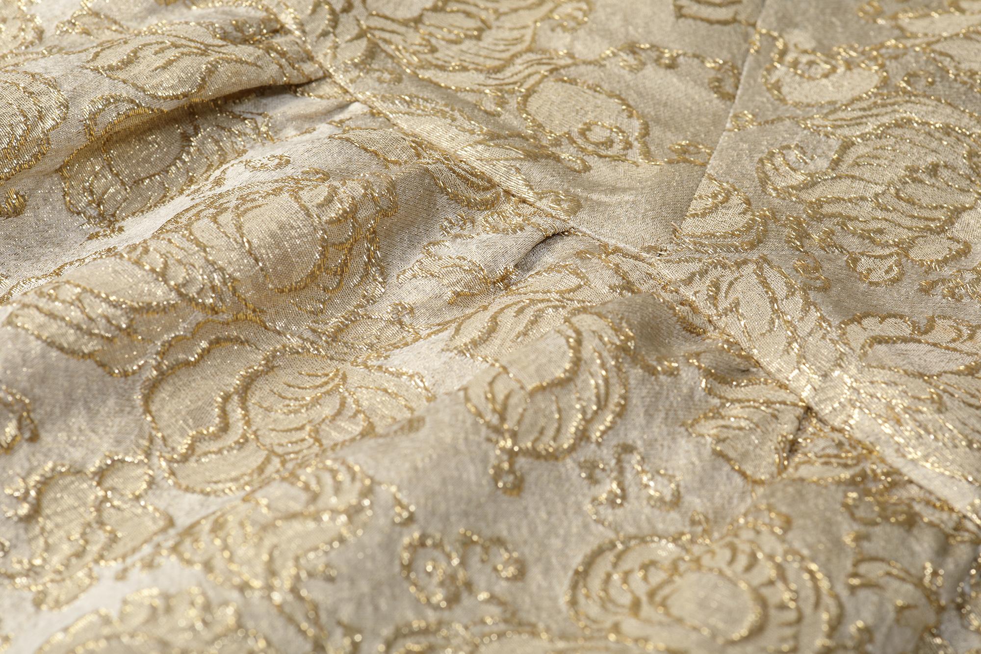 1950s Jacques Heim Demi Couture Gold Brocade Dress For Sale 1
