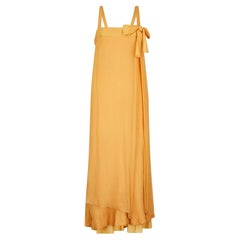 1950s Jacques Heim Haute Couture Yellow Chiffon Dress