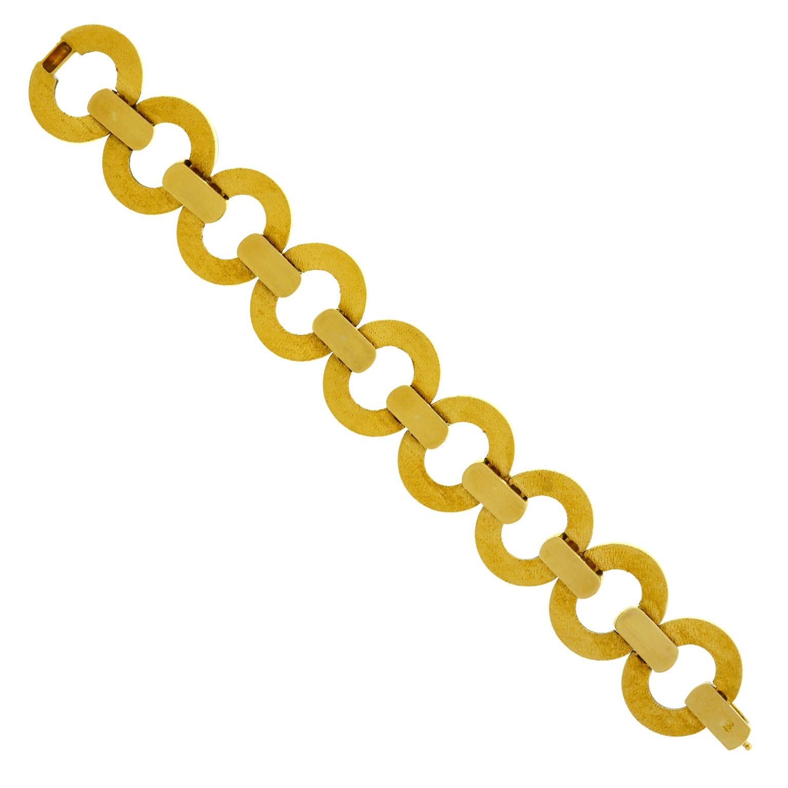 1950s Jade Set Gold Bracelet 4