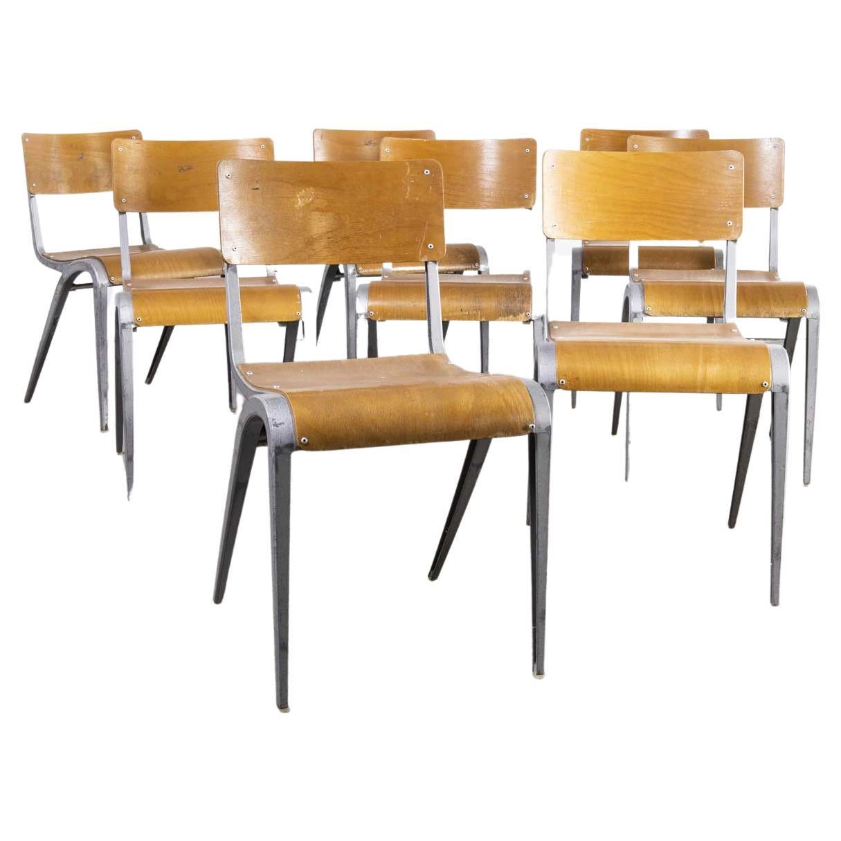 1950's James Leonard Esavian Esa Stacking Dining Chairs, Set of Eight