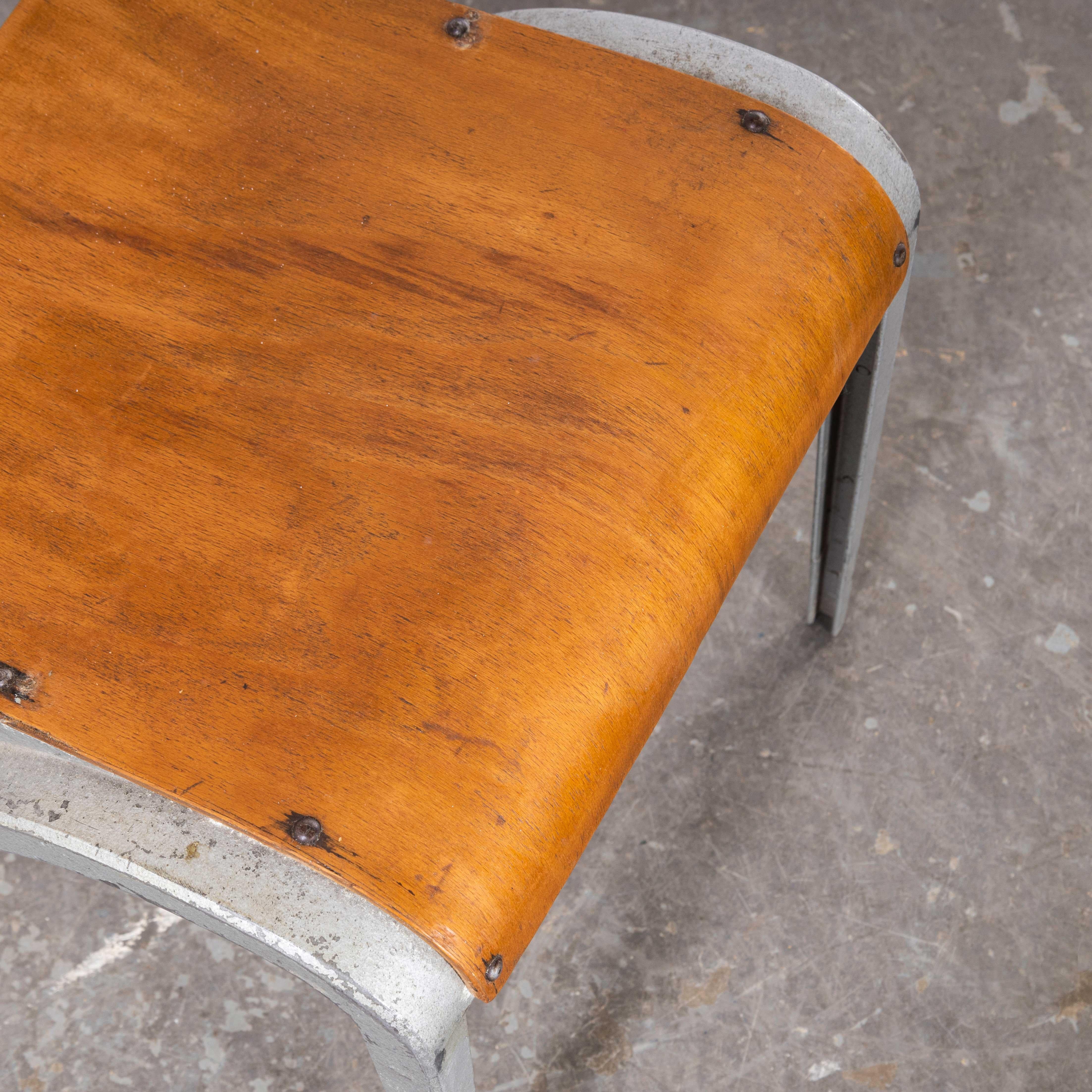 1950s James Leonard Esavian Esa Stacking Dining Chairs, Set of Four In Good Condition In Hook, Hampshire