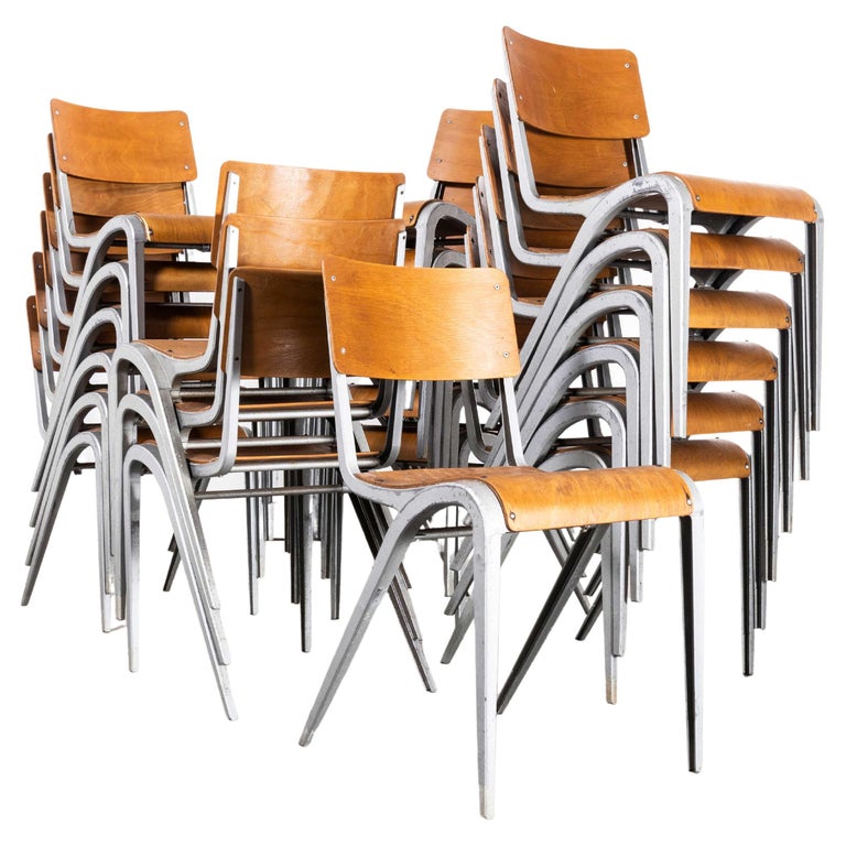 1950s James Leonard Esavian Esa Stacking Dining Chairs, Various ...