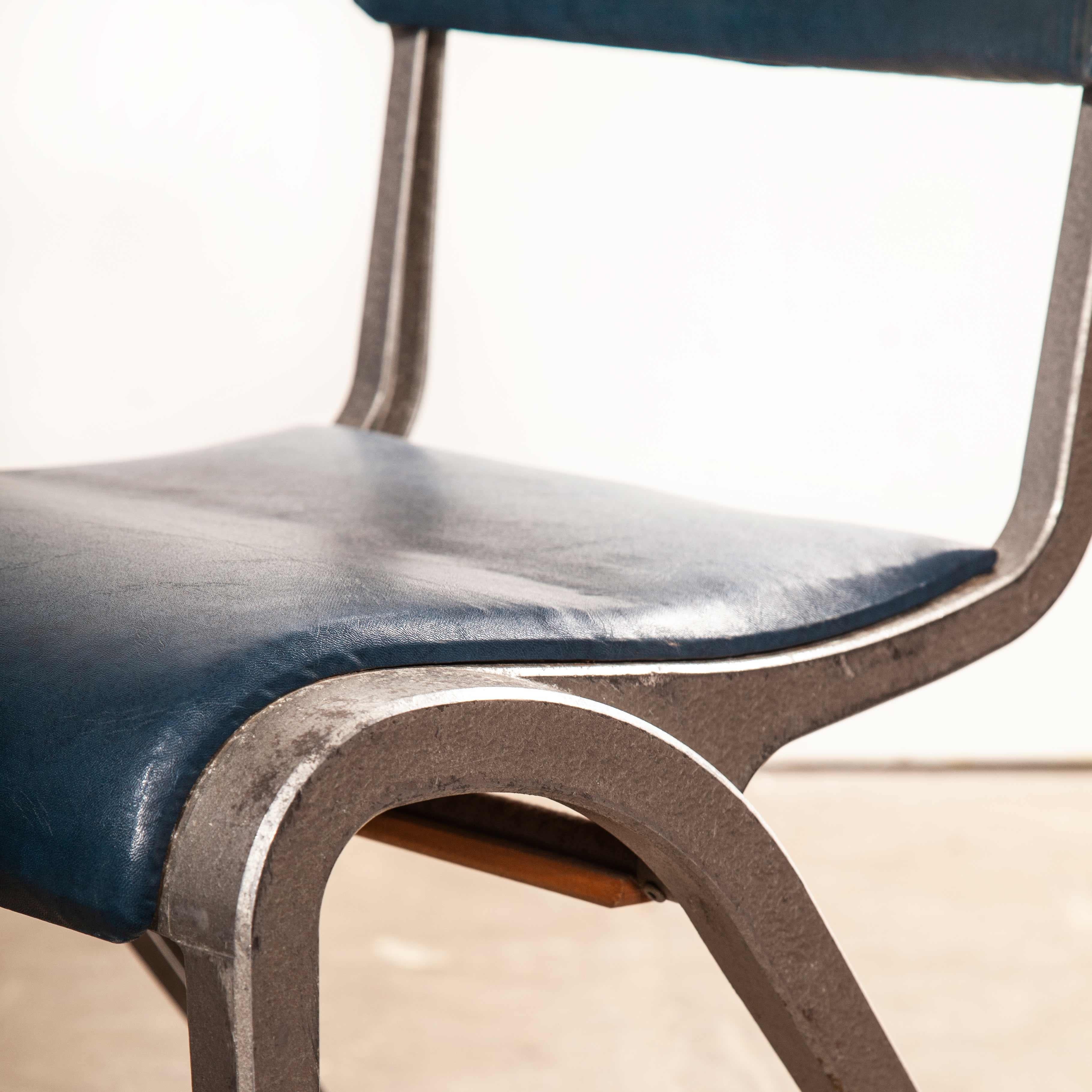 1950s James Leonard Esavian ESA Upholstered Stacking Dining Chair, Side Chair 4