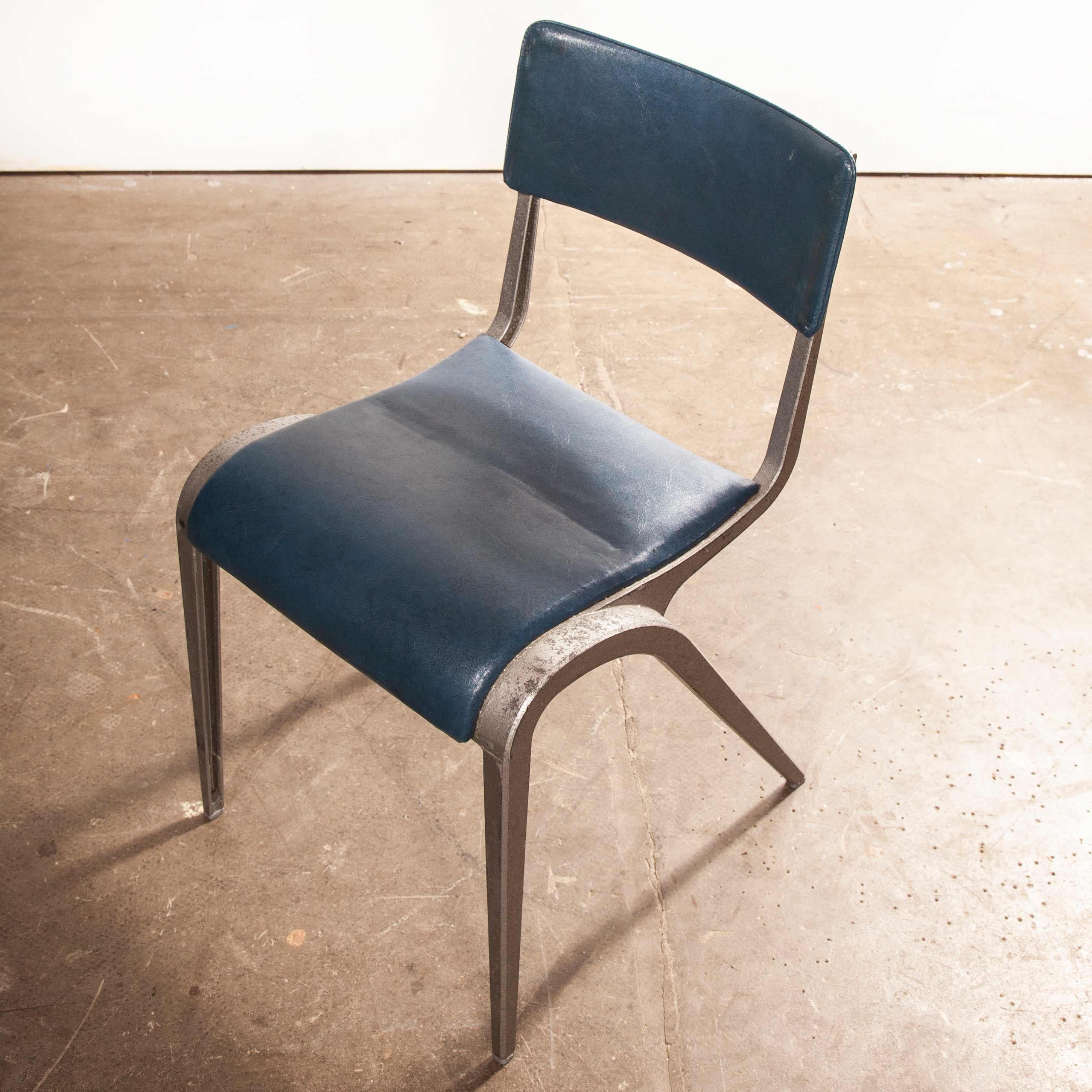Mid-20th Century 1950s James Leonard Esavian ESA Upholstered Stacking Dining Chair, Side Chair
