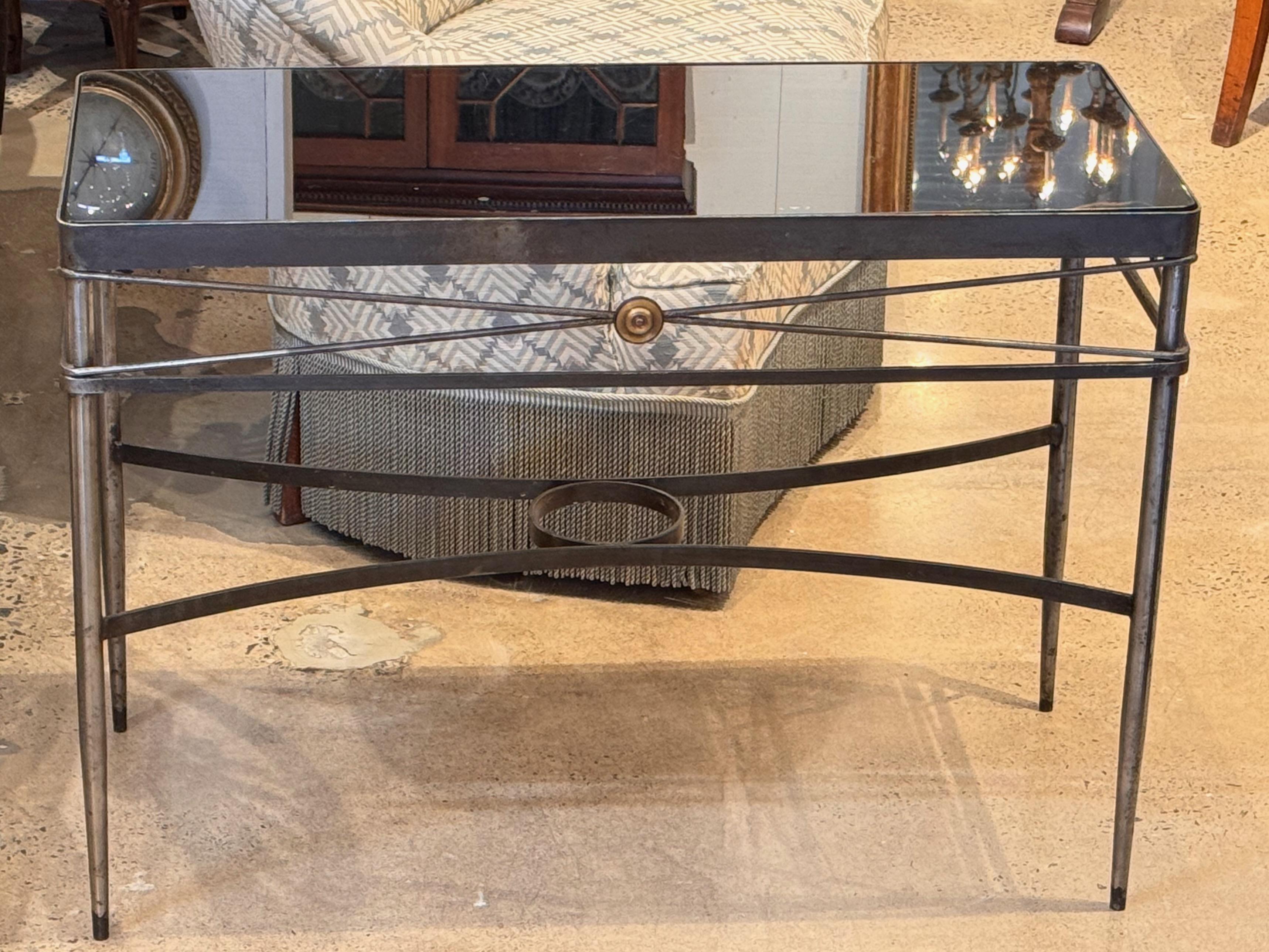 French 1950s Jansen Style Console Table For Sale