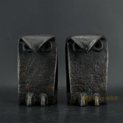 1950s Japan Iron Owl Sculptures like Isamu Noguchi Birds Midcentury Brutalist