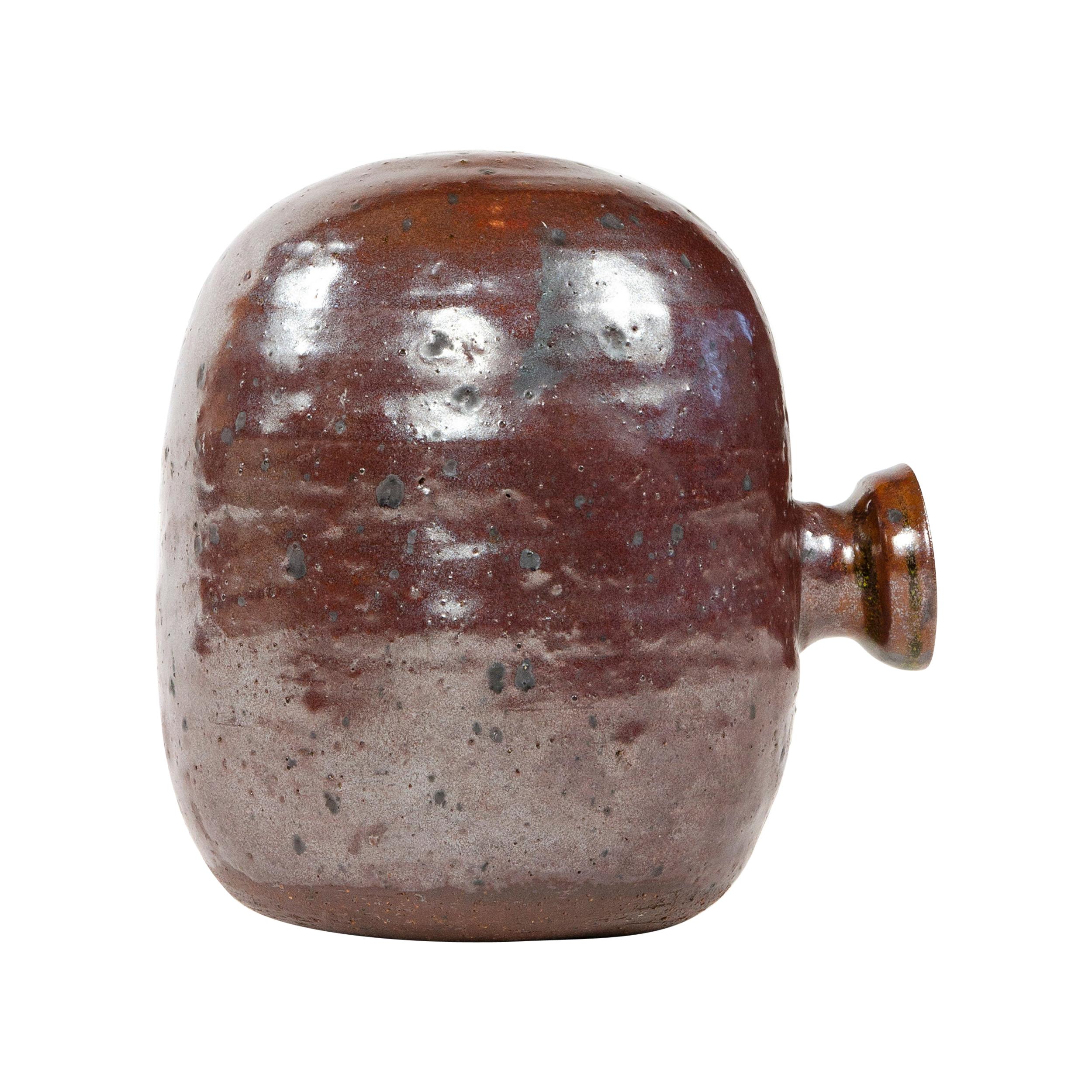 1950s Japanese Ceramic Vase with Side Spout