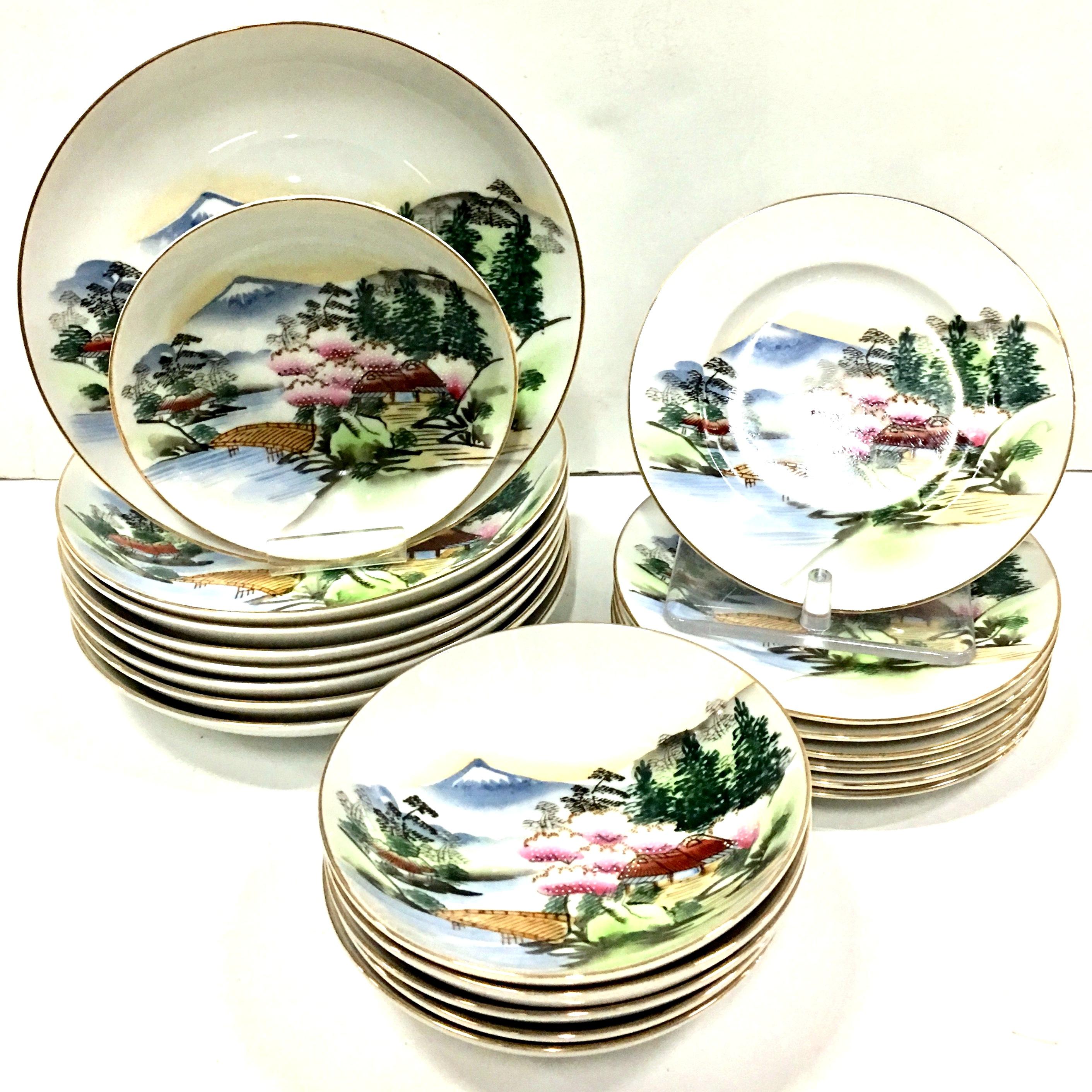 1950s Japanese hand painted moriage porcelain 