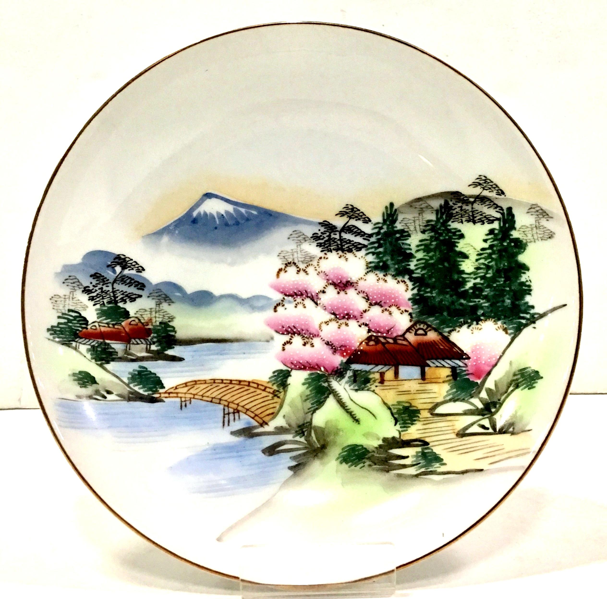 Hand-Painted 1950s Japanese Hand Painted Moriage Porcelain 