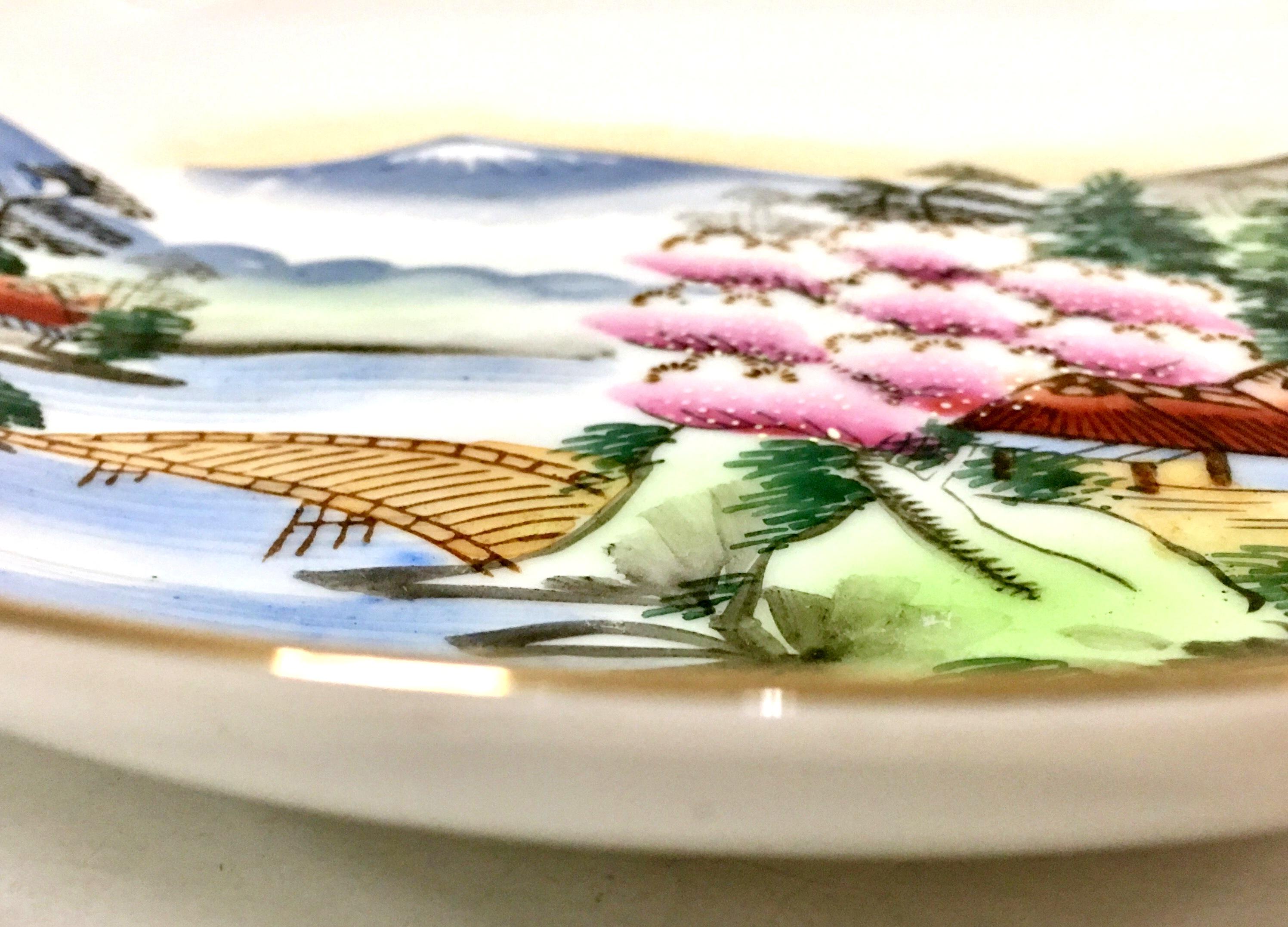 1950s Japanese Hand Painted Moriage Porcelain 