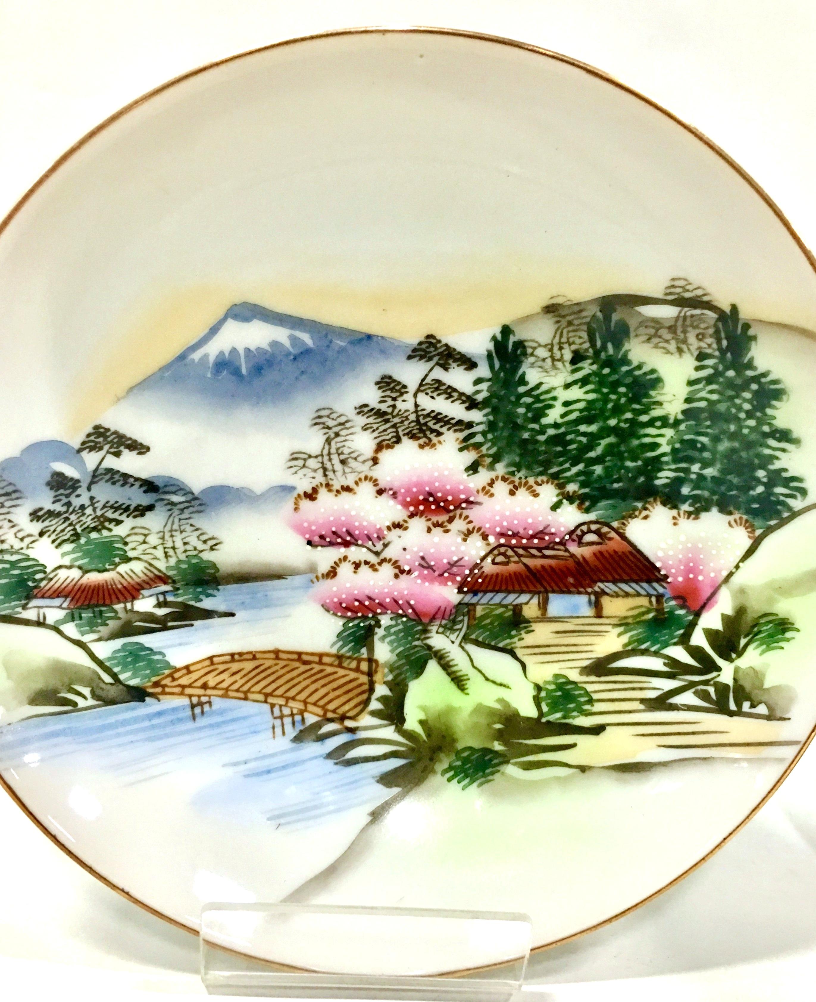 Gold 1950s Japanese Hand Painted Moriage Porcelain 