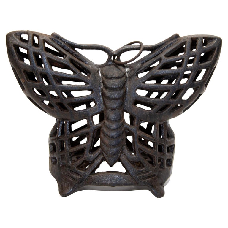 1950's Japanese Monarch Butterfly Garden Outdoor Lantern For Sale at
