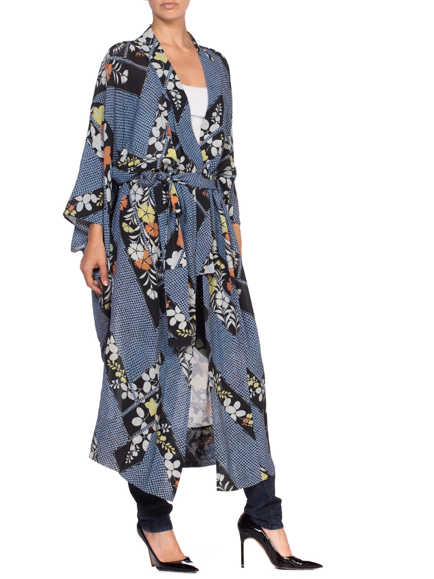 1950's Japanese Silk Kimono Wrap Dress 4