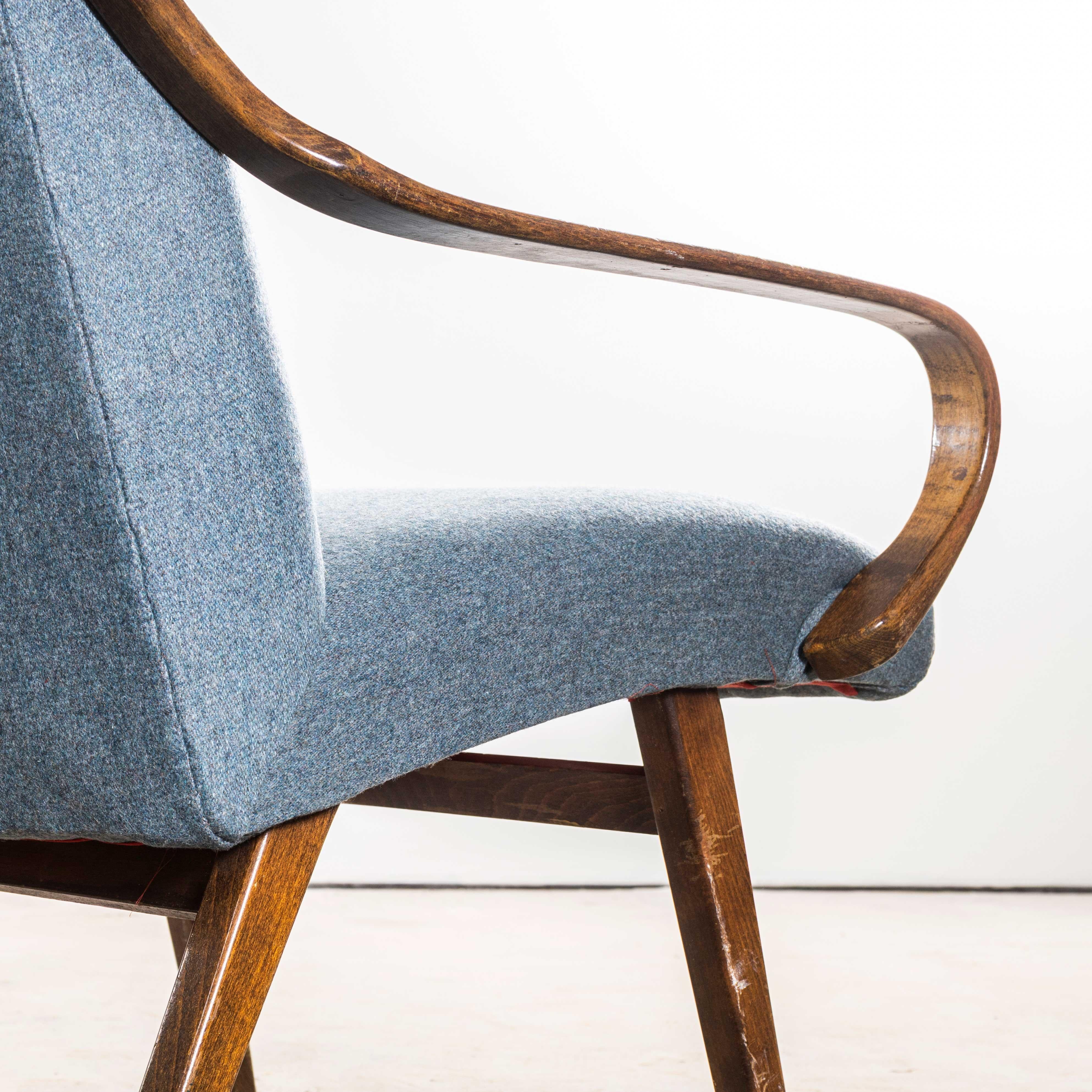 Sillones tapizados Jaroslav Šmídek Marga Gris Años 50 en venta 3