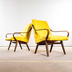 1950’s Jaroslav Šmídek Mustard Upholstered Armchairs