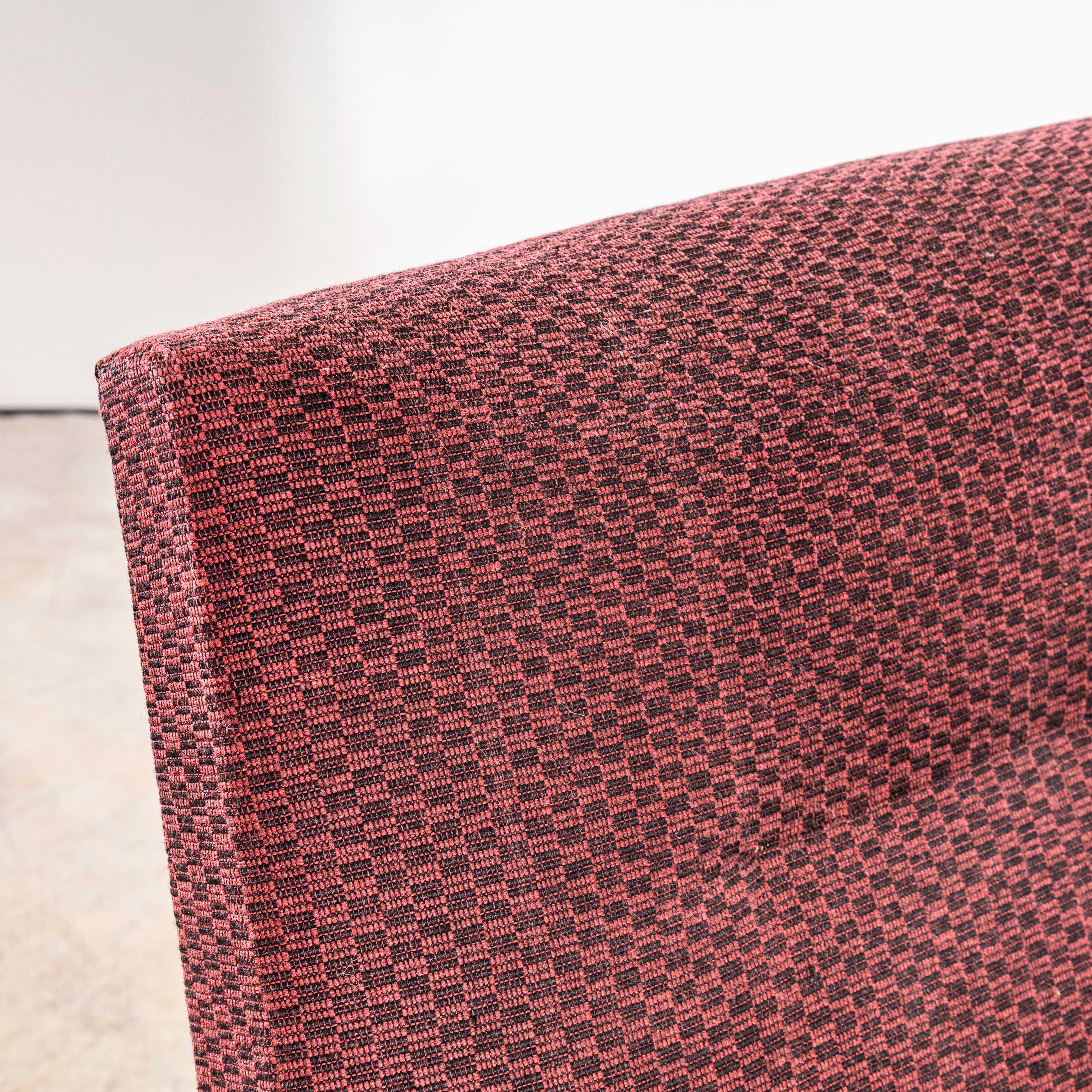 1950’s Jaroslav Šmídek Original Armchairs In A Geometric Aubergine Jacquard - Sp For Sale 2