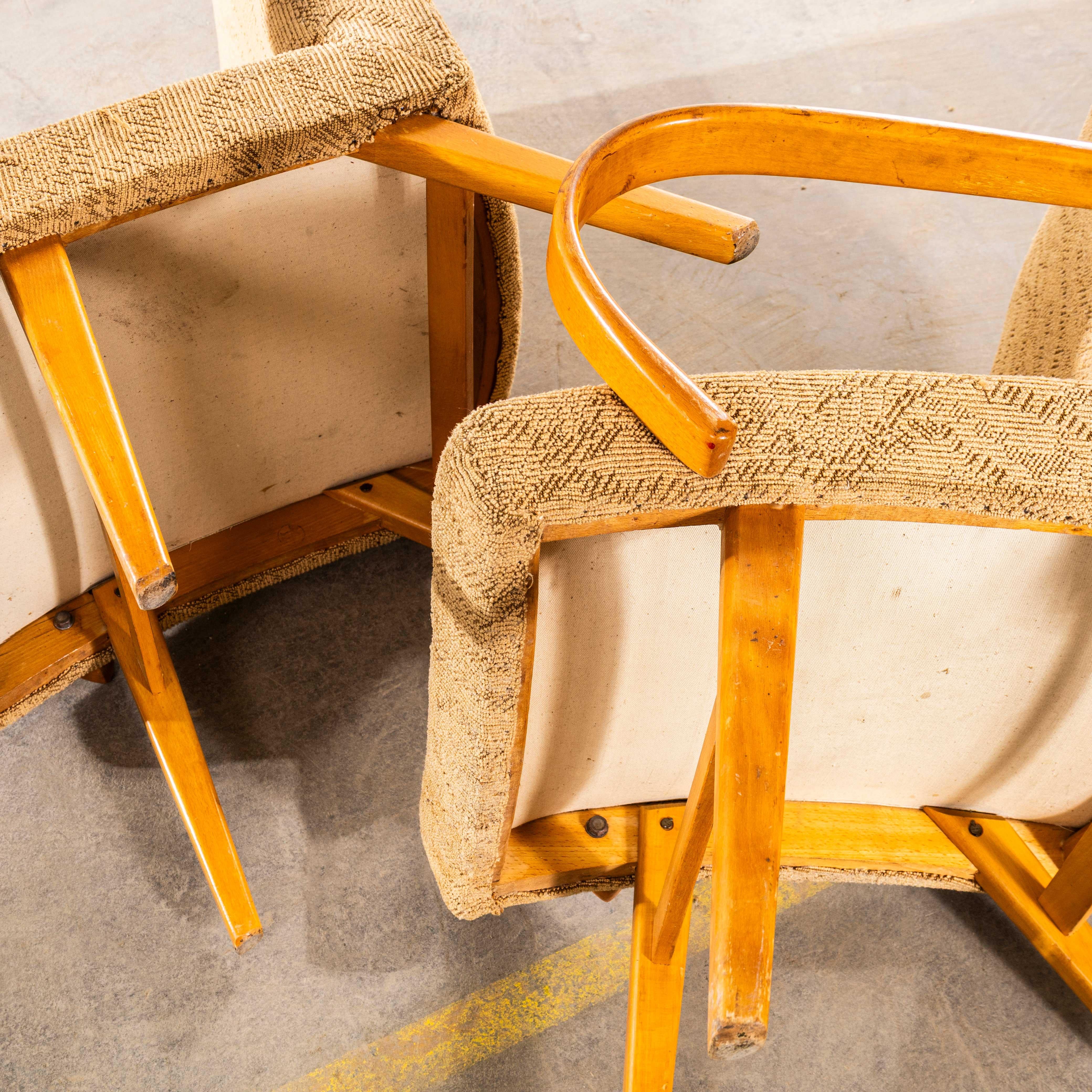 Poltrone originali Jaroslav Šmídek degli anni '50 in jacquard geometrico - Standar in vendita 5