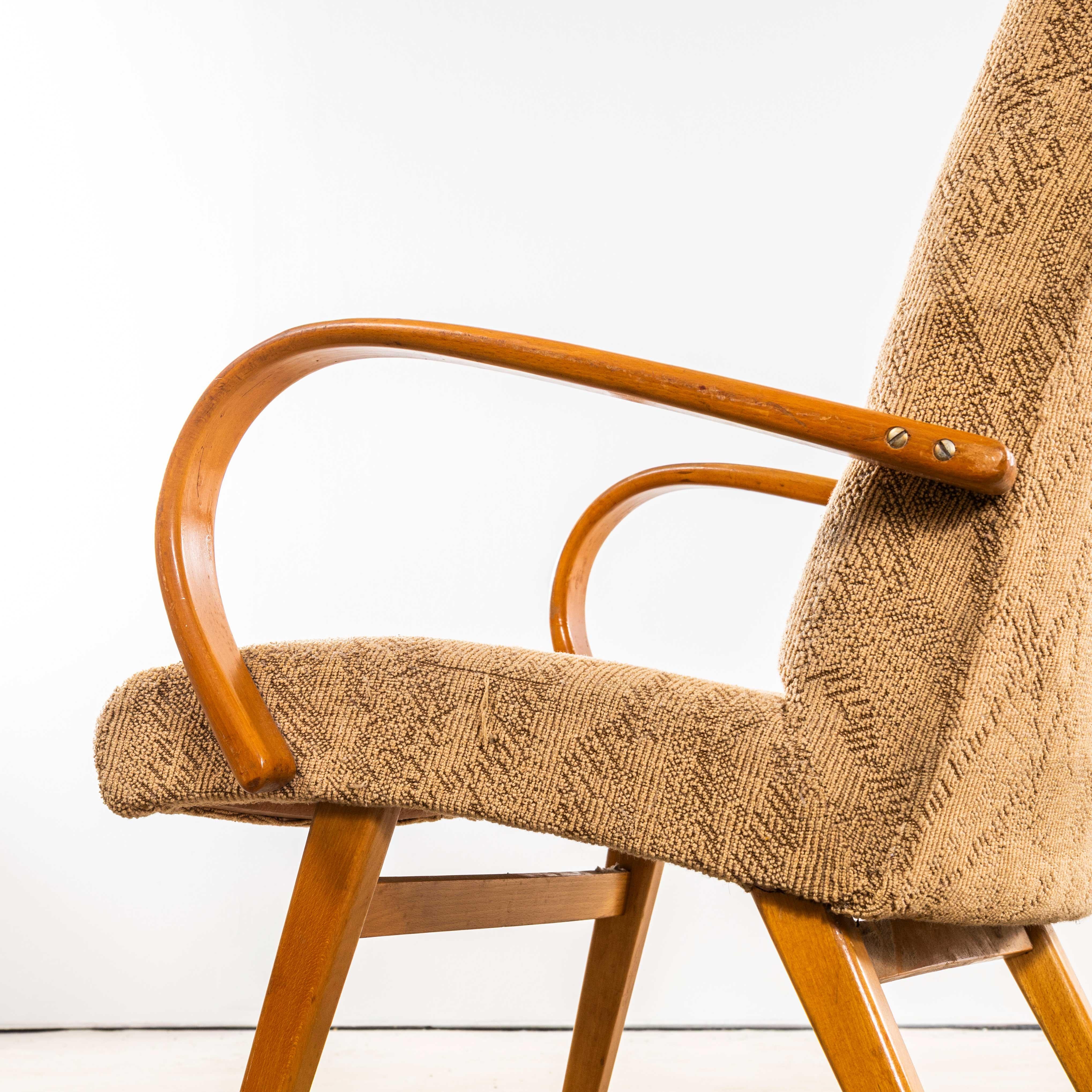 Ceco Poltrone originali Jaroslav Šmídek degli anni '50 in jacquard geometrico - Standar in vendita