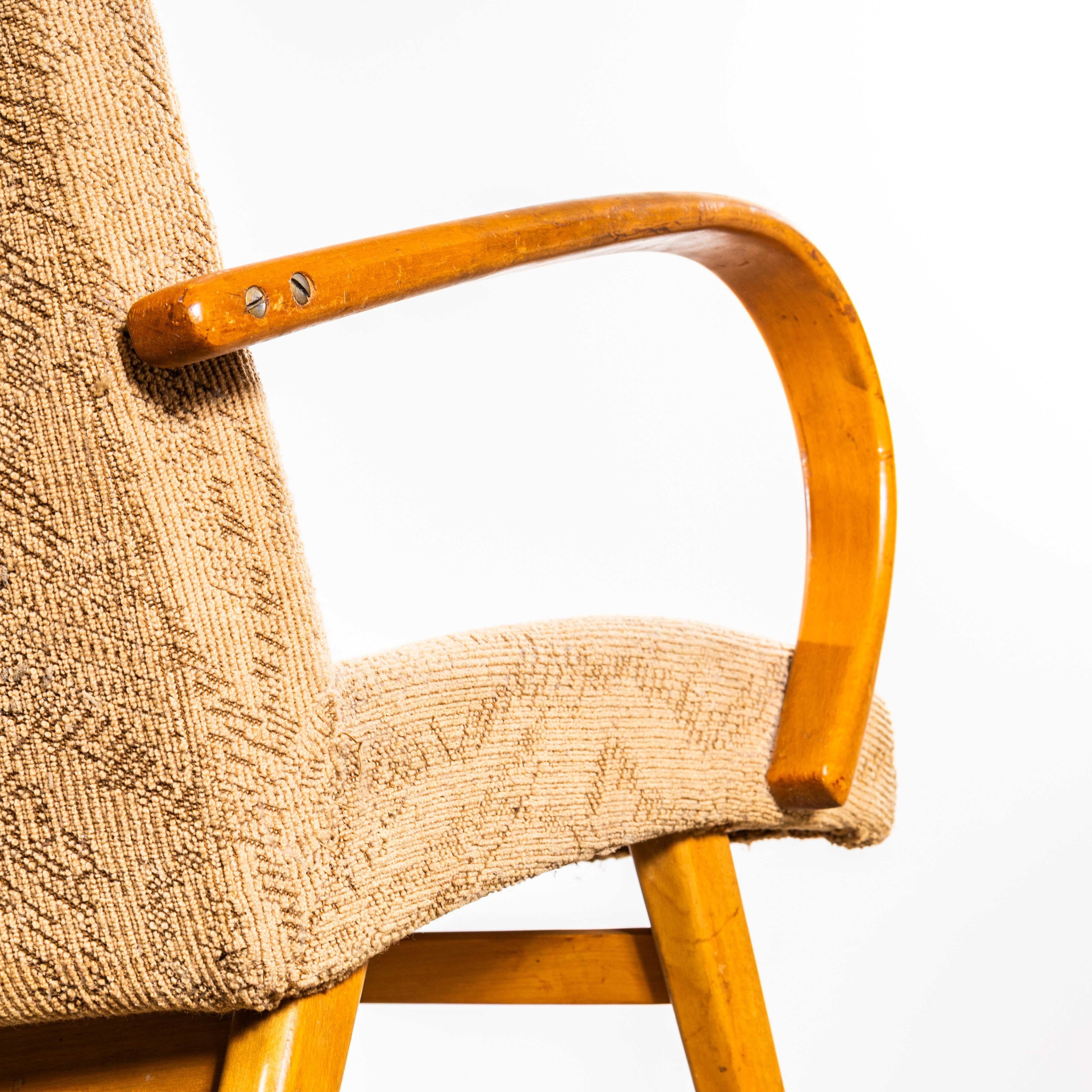 Poltrone originali Jaroslav Šmídek degli anni '50 in jacquard geometrico - Standar in vendita 3