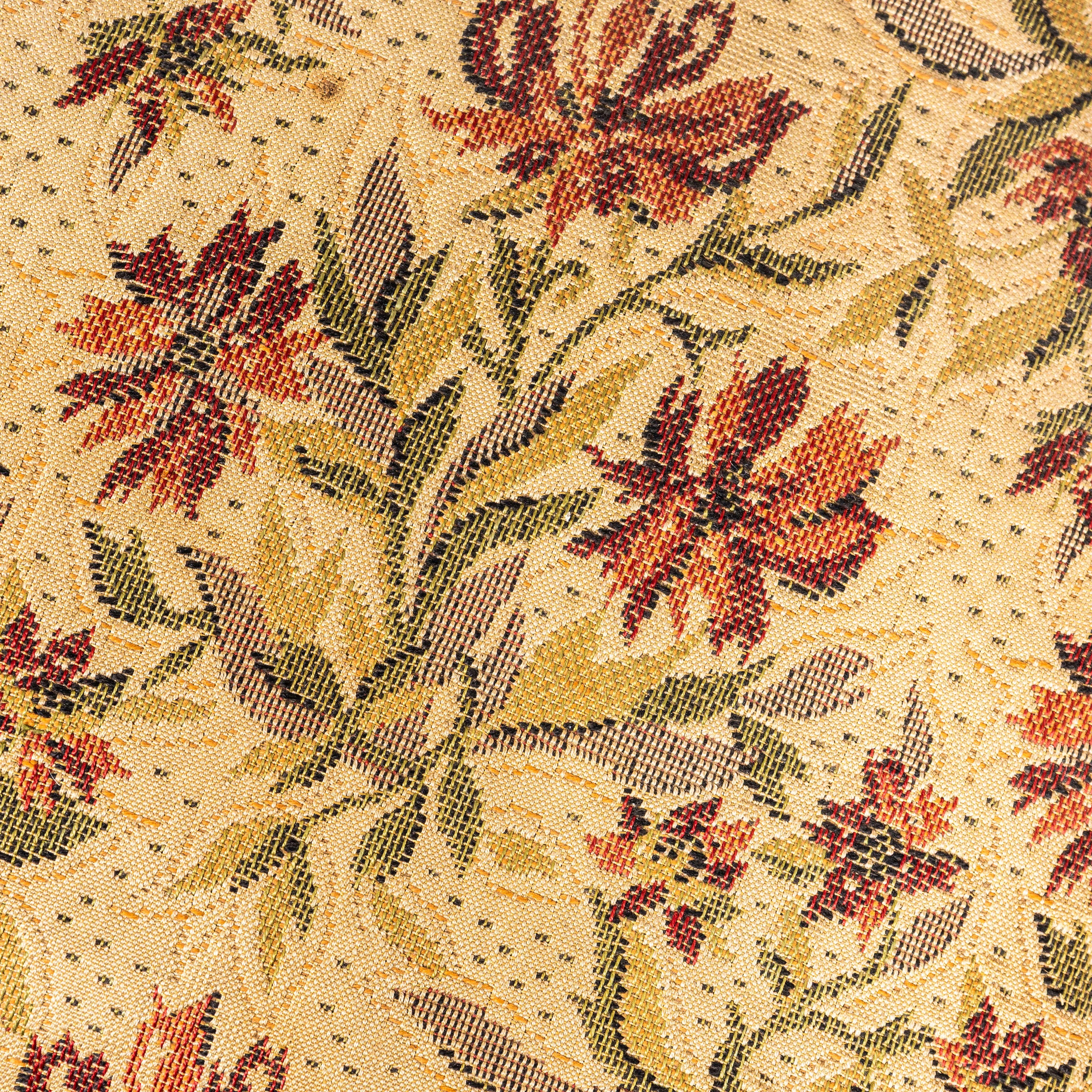 Sillones originales Jaroslav Šmídek de los años 50 en jacquard floral - Pareja en venta 2
