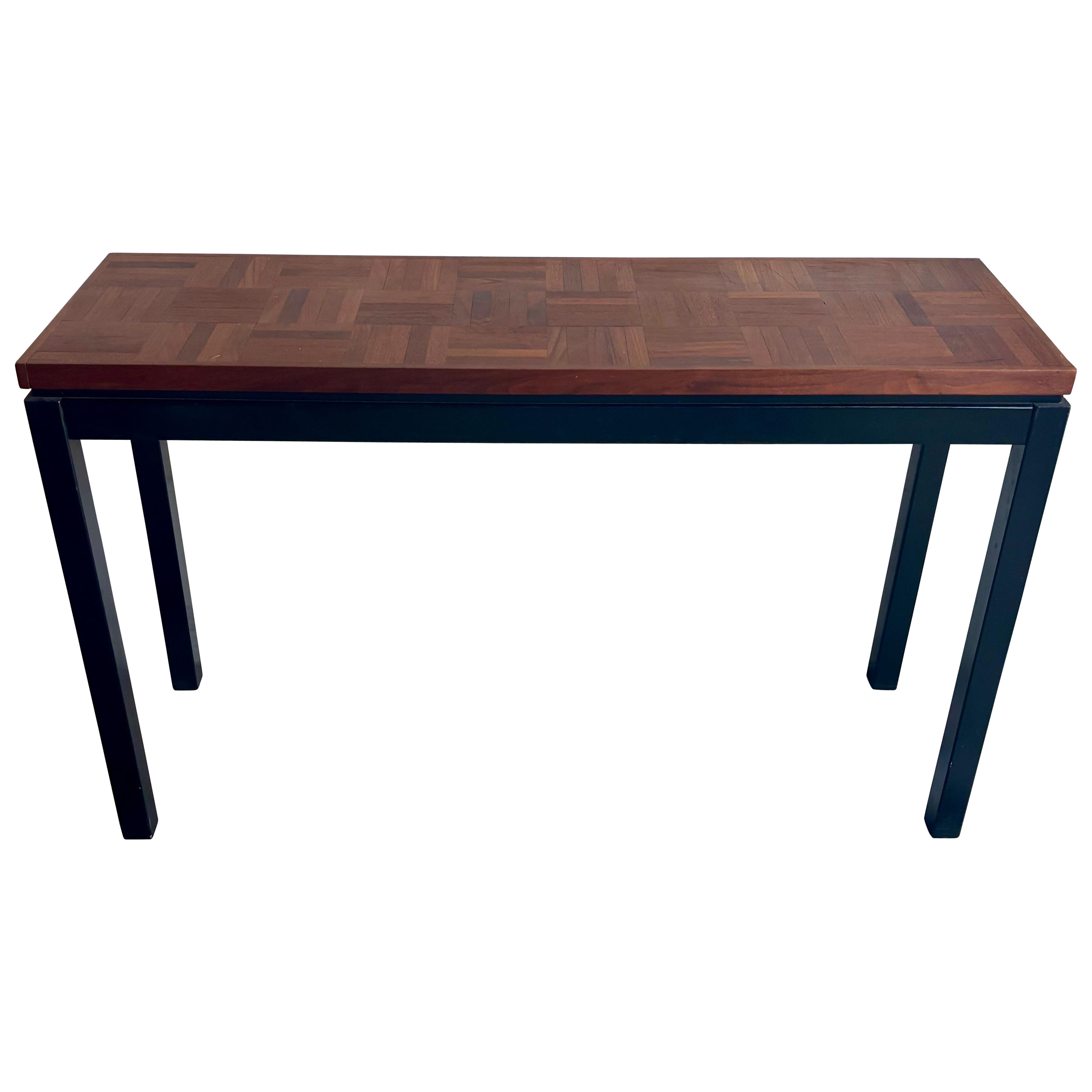 1950s J.B. Van Sciver Parquet Top Console Table - Mid-Century Modern For Sale