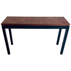 1950s J.B. Van Sciver Parquet Top Console Table - Mid-Century Modern
