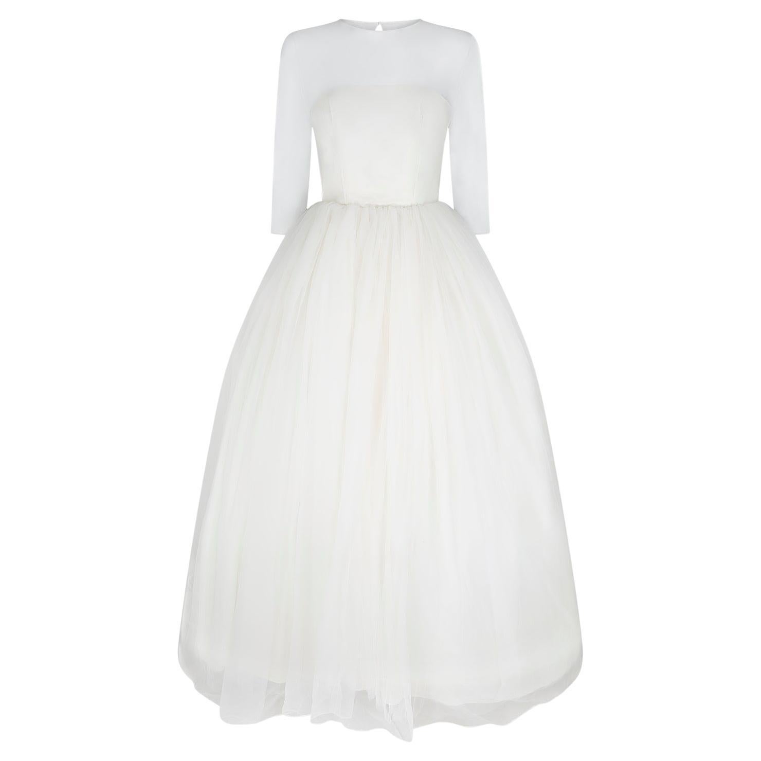 1950s Jean Varon Georgette Wedding Gown