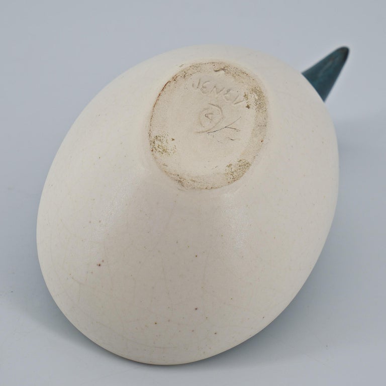 1950s Ackerman Rare Early Porcelain Bird Bowl California Modern Design Icon For Sale 2