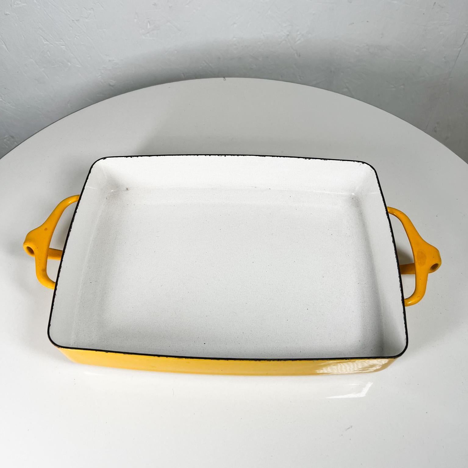1950s Jens Quistgaard Dansk France Kobenstyle Yellow Enamel Baking Pan Casserole 2