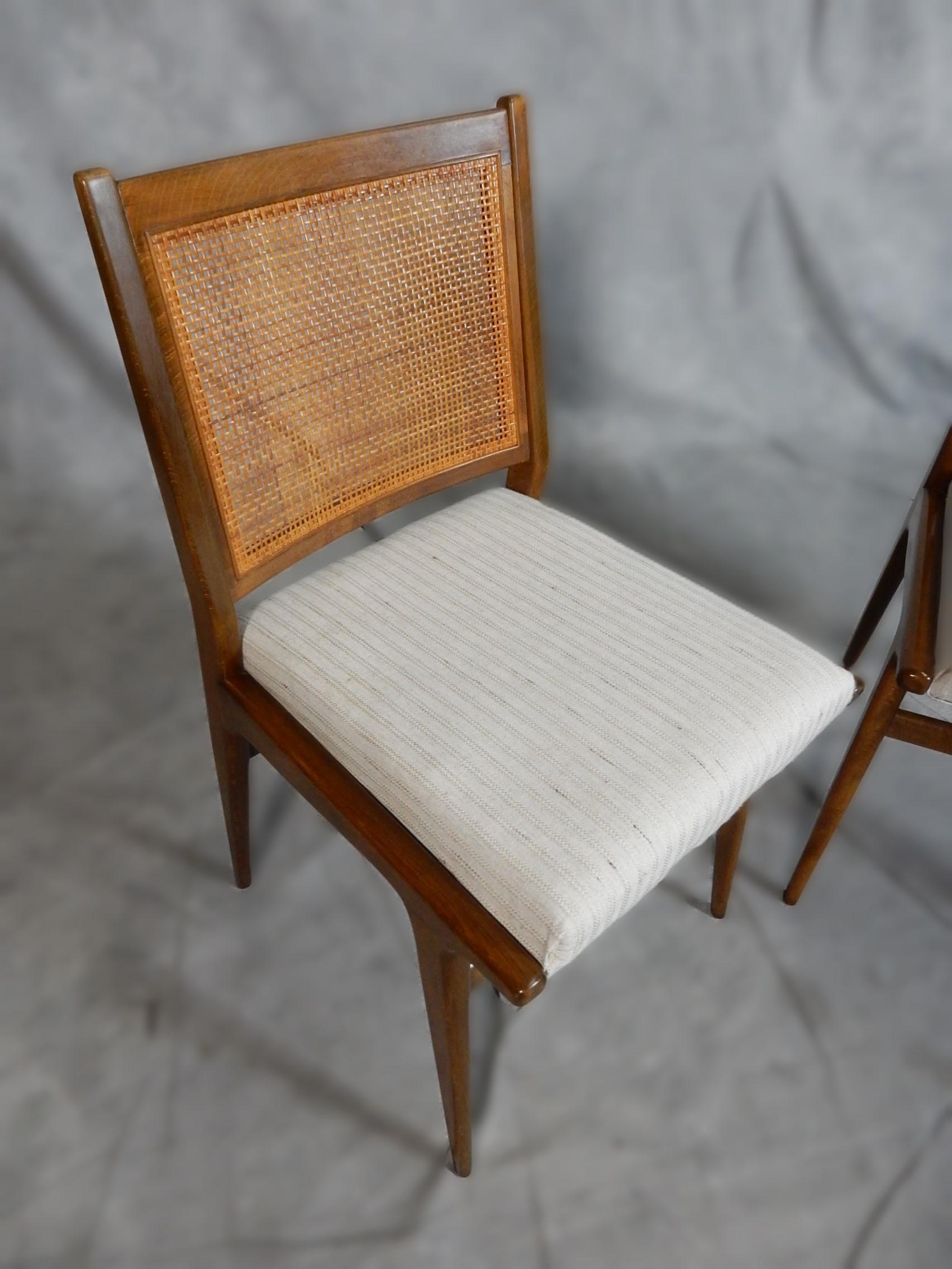 1950's Jens Risom design Cane Back Dining Chairs by J.O. Carlssons Möbelindustri For Sale 3