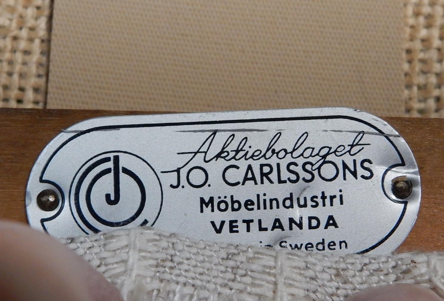 1950er Jahre Jens Risom Design Rohrrücken Esszimmerstühle von J.O. Carlssons Möbelindustri (Moderne der Mitte des Jahrhunderts) im Angebot