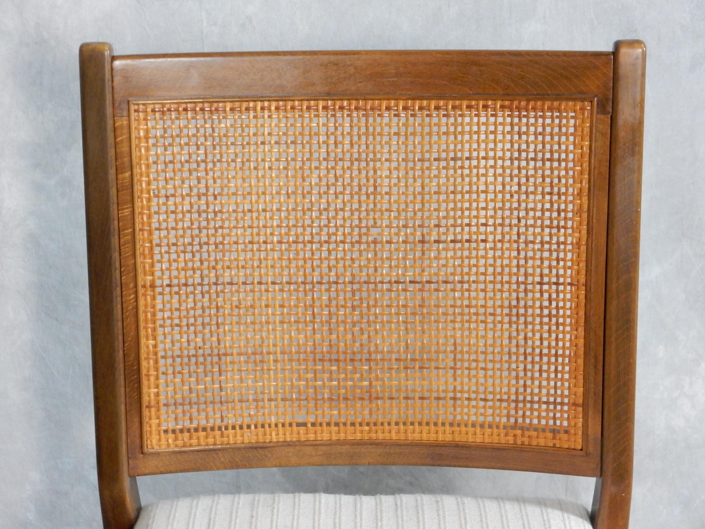 1950er Jahre Jens Risom Design Rohrrücken Esszimmerstühle von J.O. Carlssons Möbelindustri (Polster) im Angebot