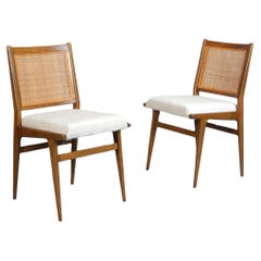 Retro 1950's Jens Risom design Cane Back Dining Chairs by J.O. Carlssons Möbelindustri
