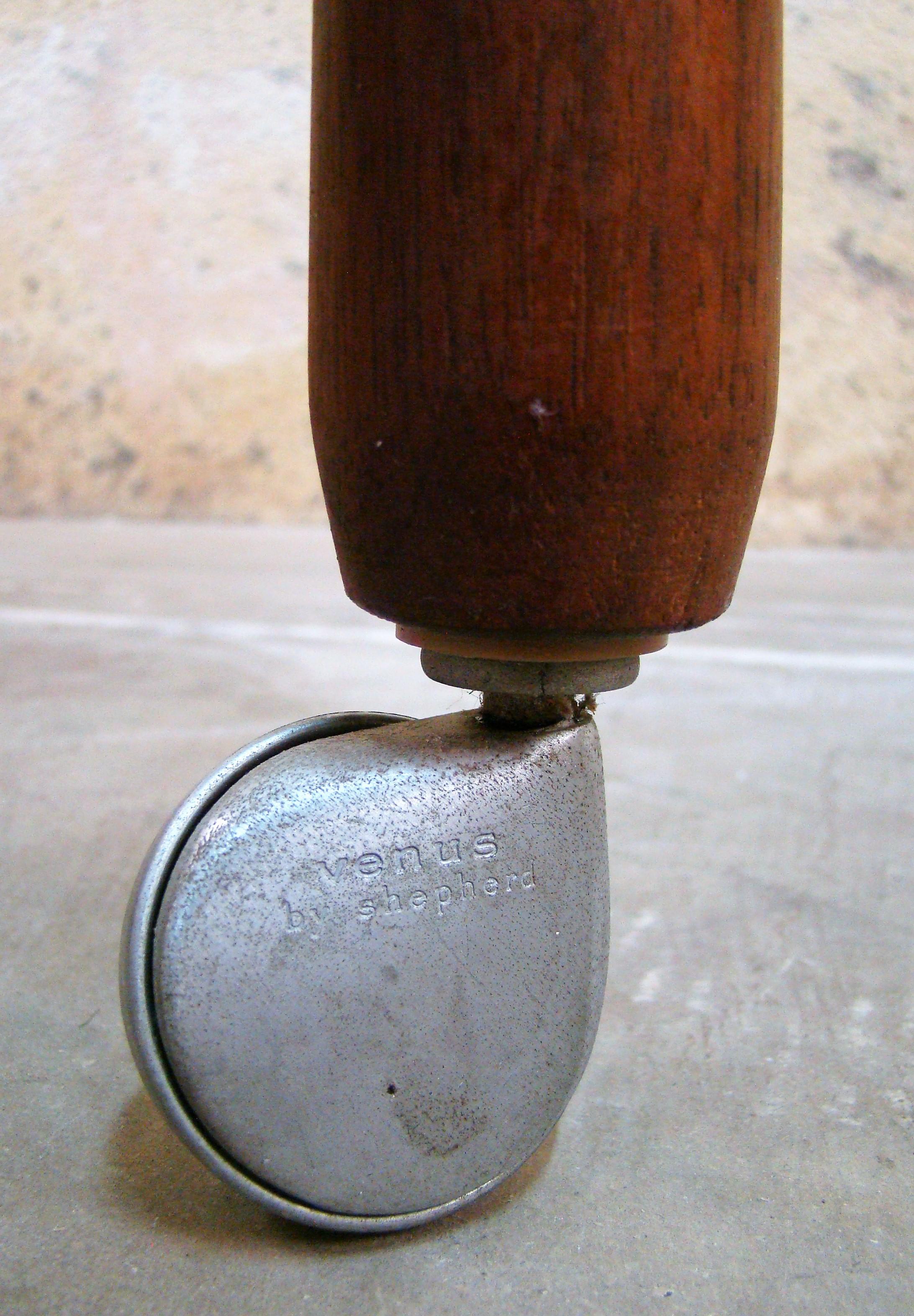 1950s Jens Risom Designed Sculptural Walnut Standing Floor Globe, USA 5