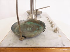 1950s Jeweler's Balance Scale in Wood and Brass