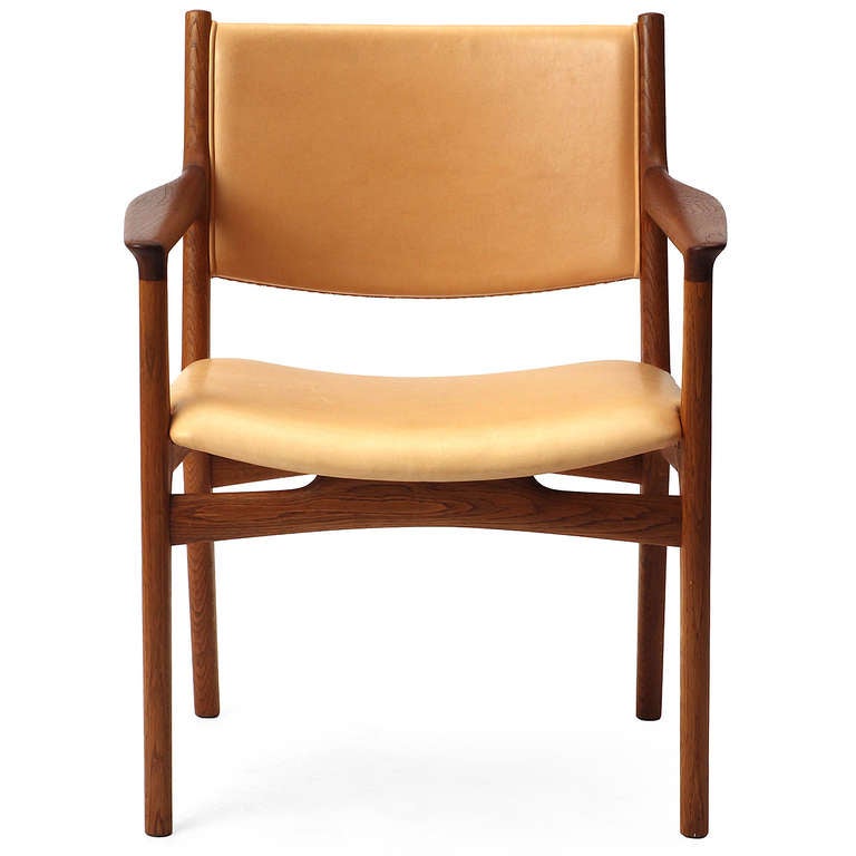 1950s JH-525 Pair of Armchairs by Hans J. Wegner for Johannes Hansen In Excellent Condition In Sagaponack, NY