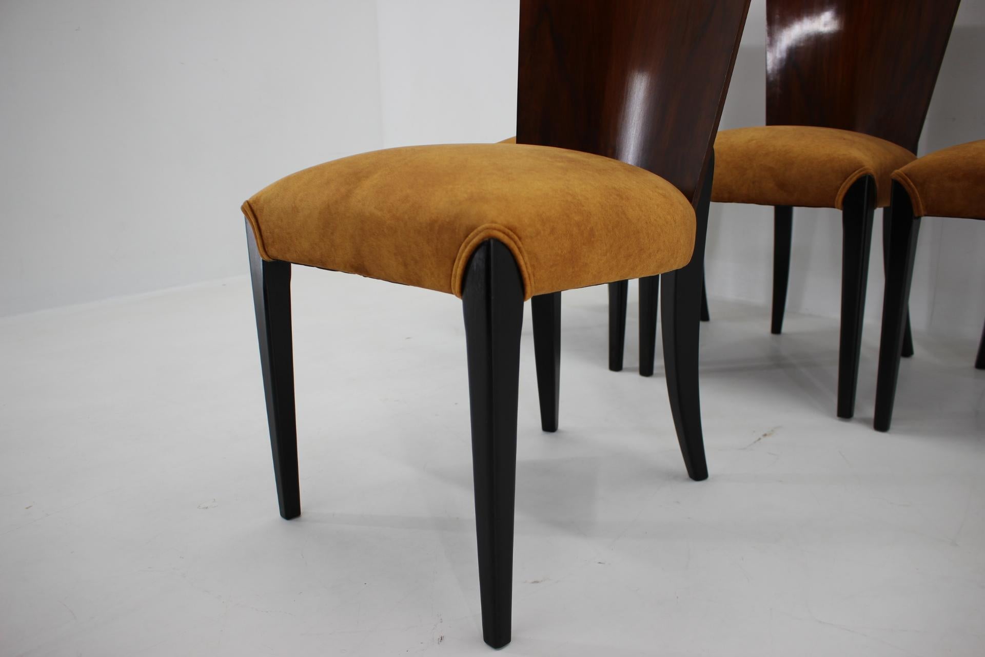 1950s Jindrich Halabala Dining Chairs H-214 for UP Závody, Set of 4 For Sale 6