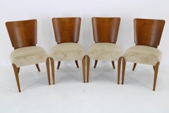 1950s  Jindrich Halabala Dining Chairs H-214 for UP Závody, Set of 4