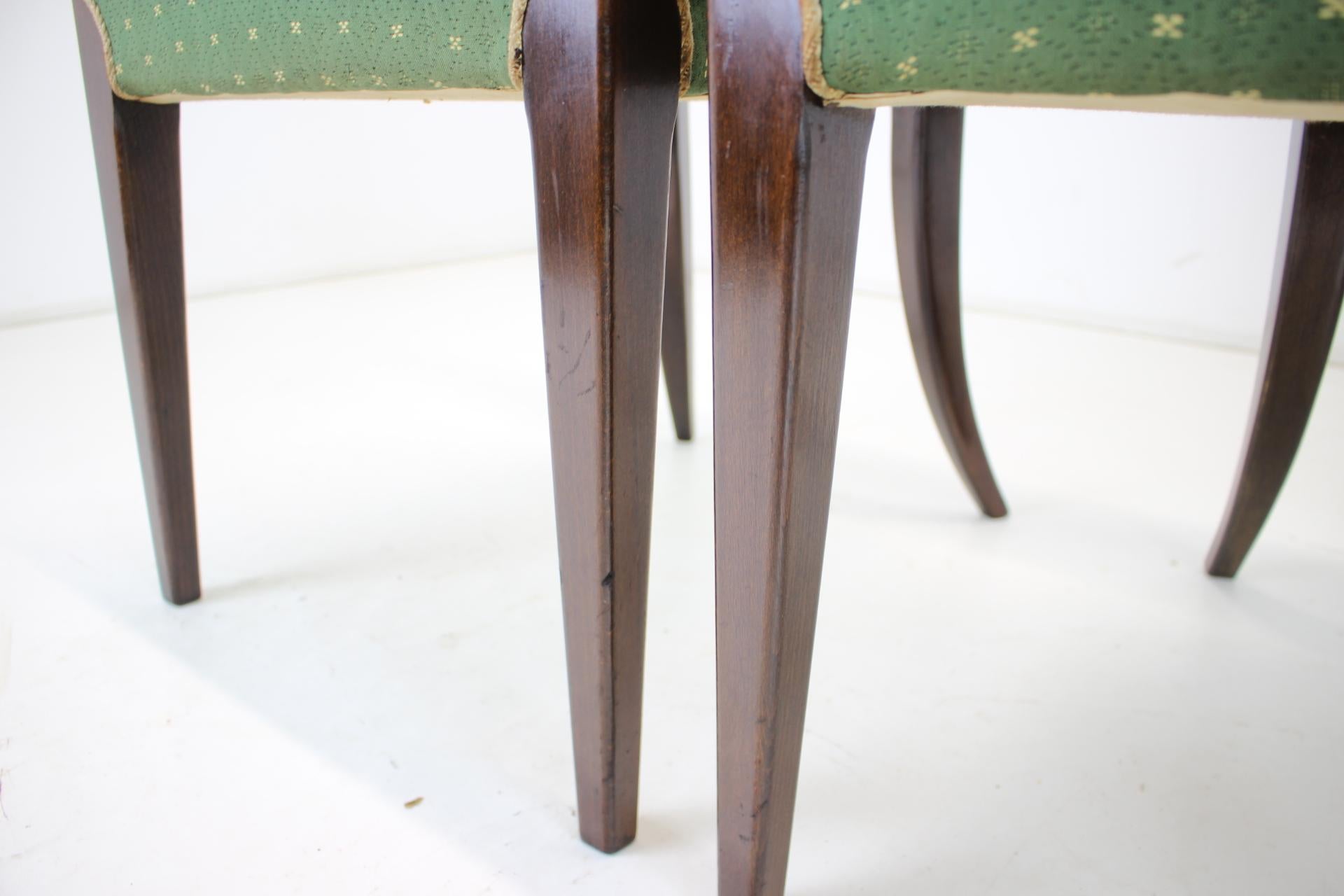 1950s  Jindrich Halabala Dining Chairs H-214 for UP Závody, Set of 4  For Sale 1