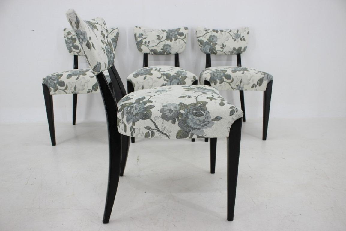 1950s Jindrich Halabala Dining Chairs, Czechoslovakia For Sale 6