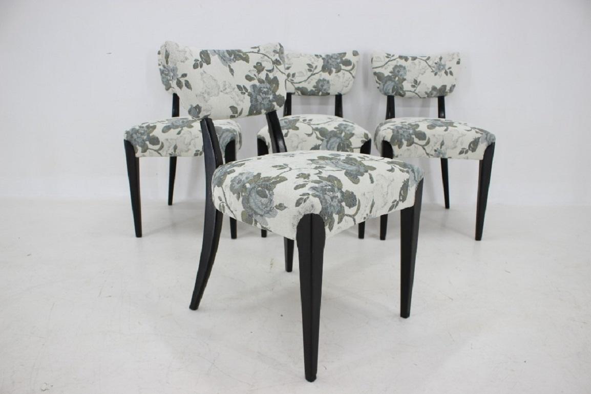 1950s Jindrich Halabala Dining Chairs, Czechoslovakia For Sale 7