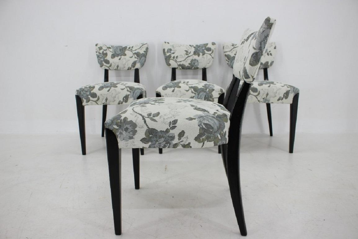 1950s Jindrich Halabala Dining Chairs, Czechoslovakia For Sale 2