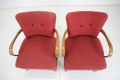 1950s Jindrich Halabala Lounge Chair H-237, Set of 2