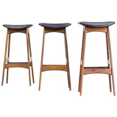 1950s Johannes Andersen Bar Stools for J. Skaaning & Son & Brdr. Andersen
