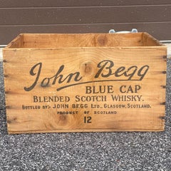 1950's John Begg Scotch Whisky Wooden Crate