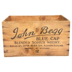1950's John Begg Scotch Whisky Wooden Crate