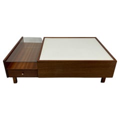 1950s John Keal Brown Saltman Calif Modern Low Profile Coffee Table + Storage