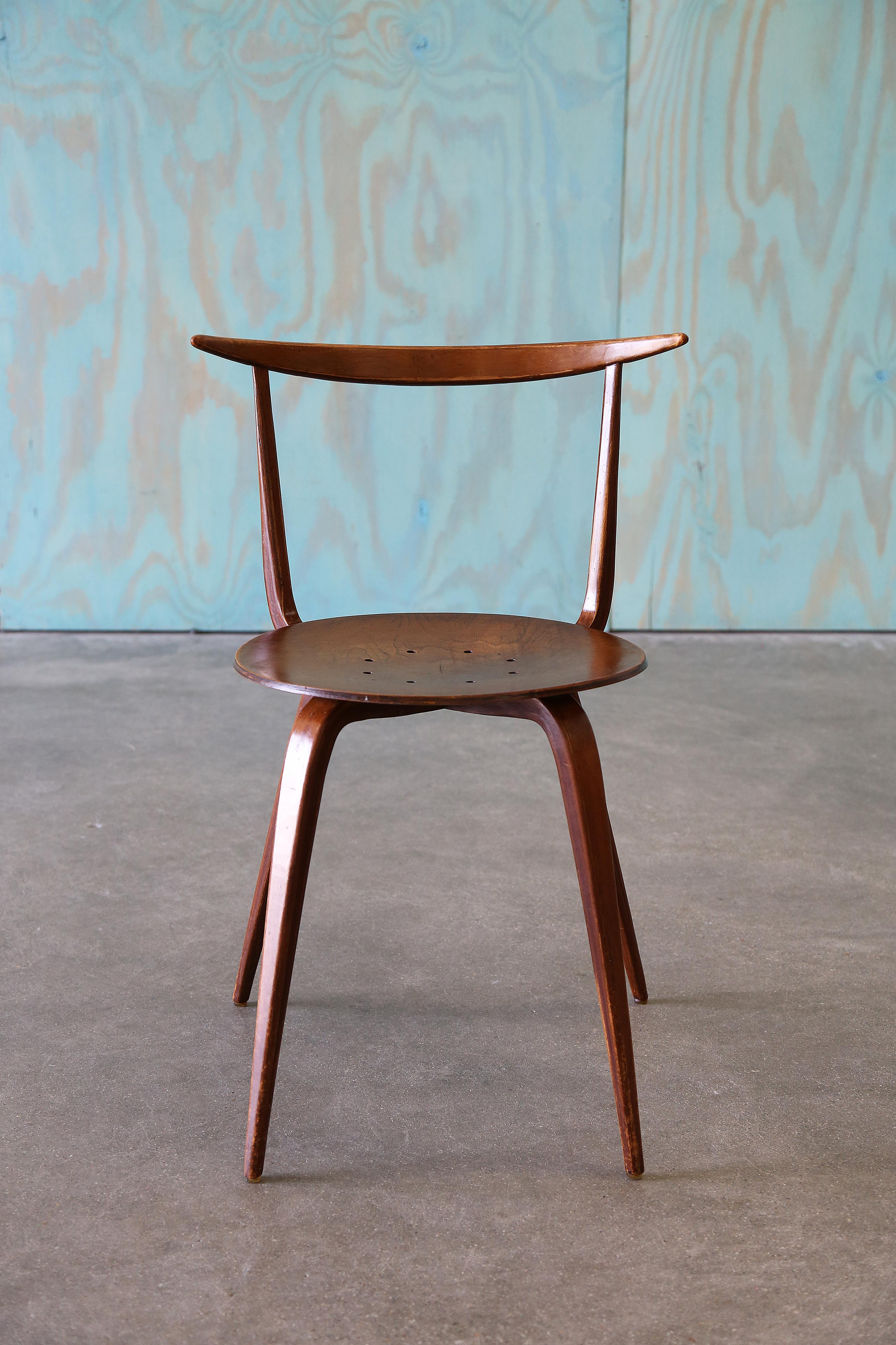 Set di 4 sedie Pretzel in laminato John Pyle for George Nelson Associates del 1950 in vendita 4