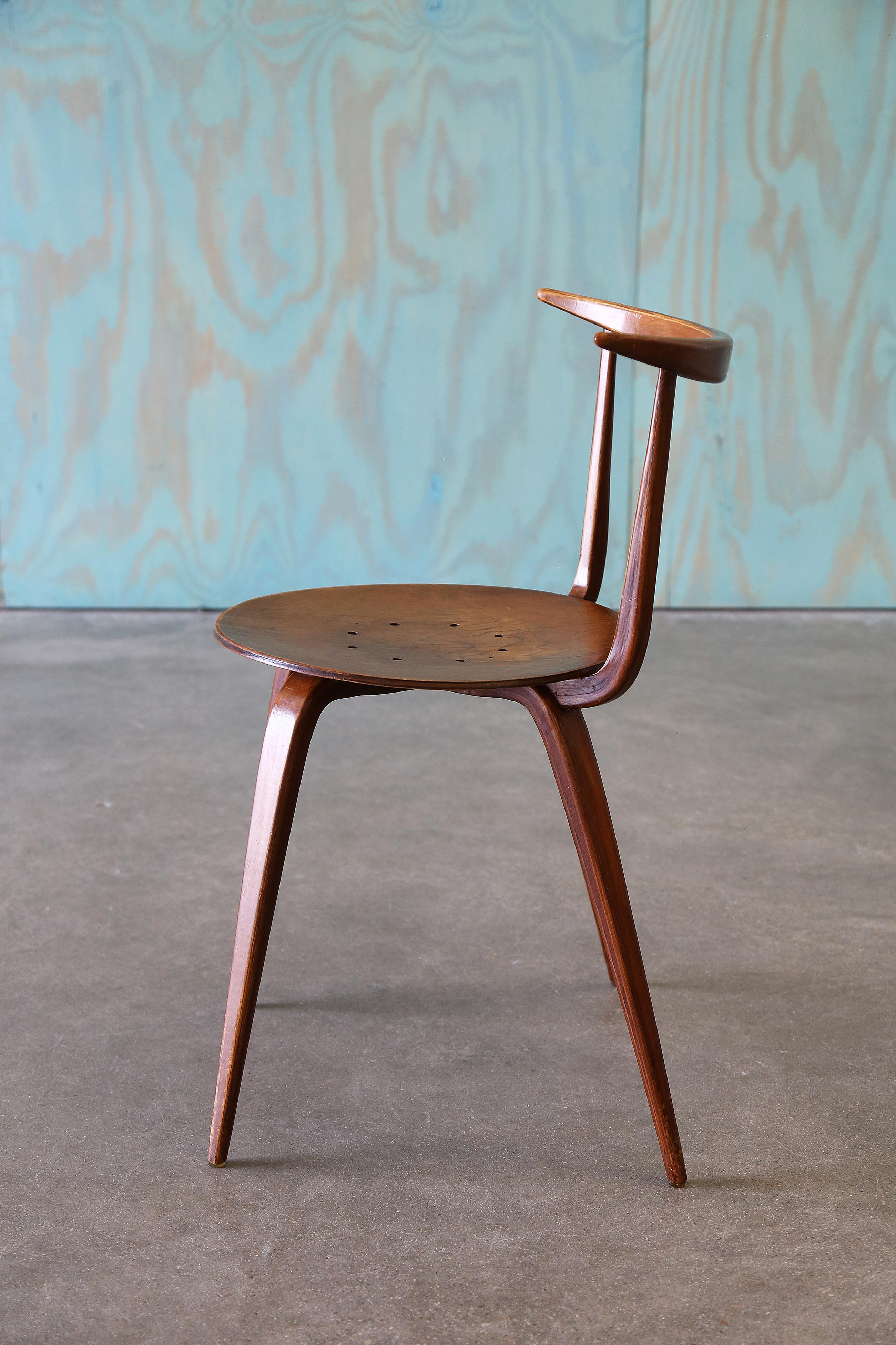 Set di 4 sedie Pretzel in laminato John Pyle for George Nelson Associates del 1950 in vendita 5