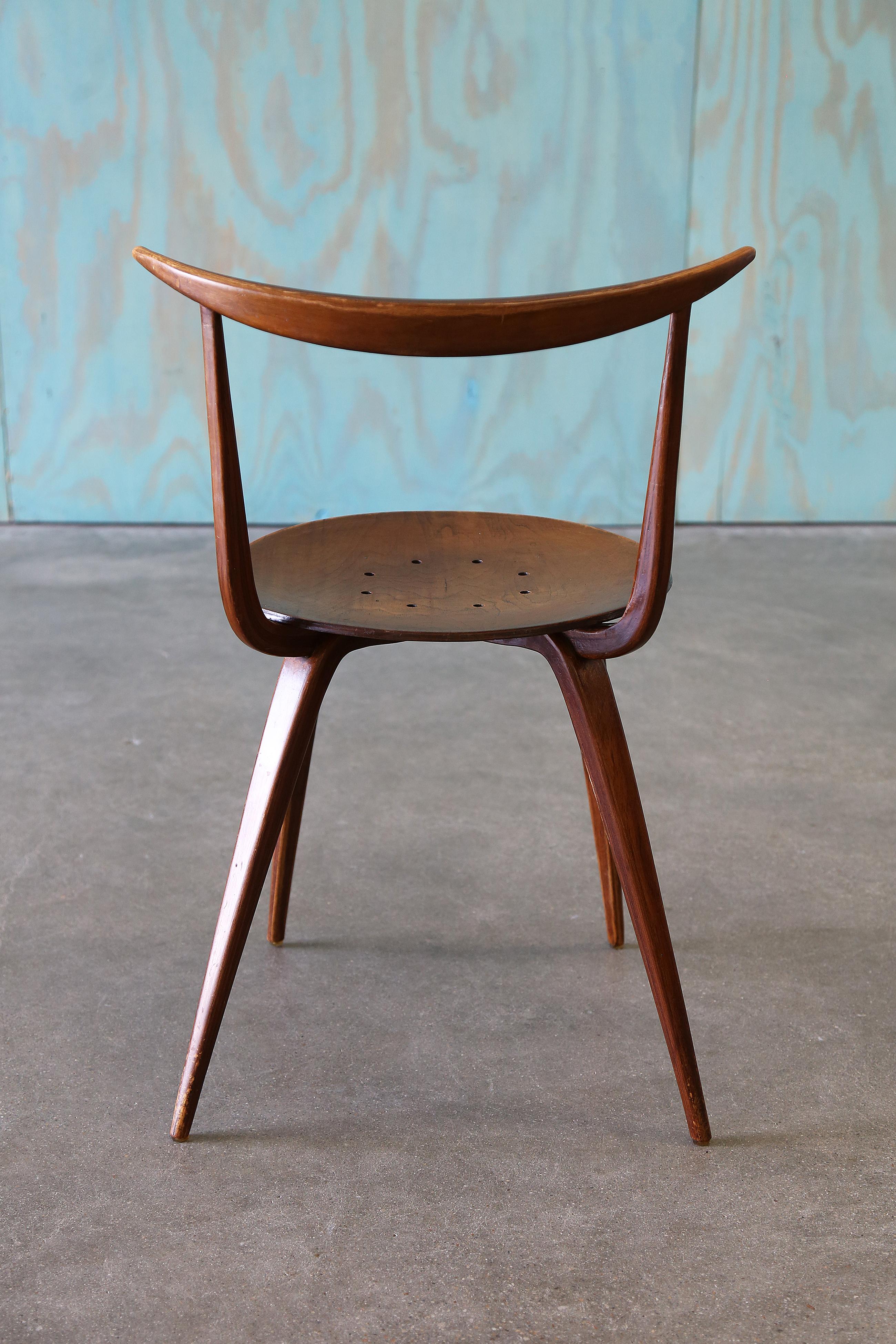 Set di 4 sedie Pretzel in laminato John Pyle for George Nelson Associates del 1950 in vendita 6